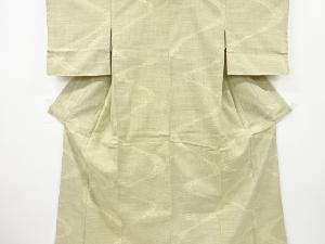 よろけ線描き模様織出し手織り紬着物